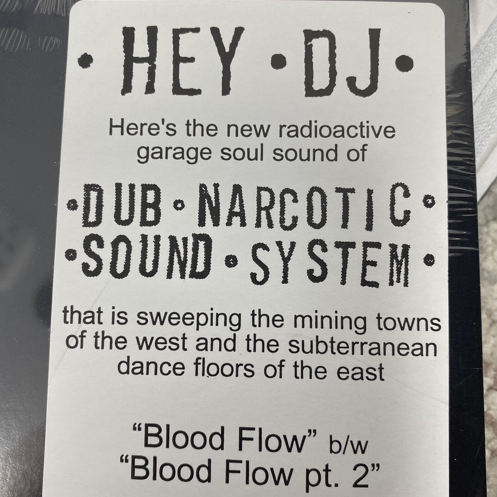 Dub Narcotic Sound System “Blood Flow” 12” Vinyl Single BEAT HAPPENING
