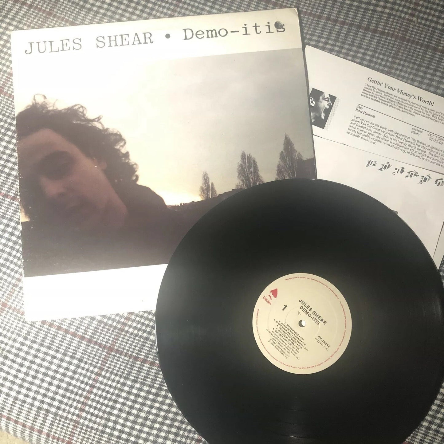 Jules Shear DEMO-ITIS Vinyl LP Record Original Press, VG+