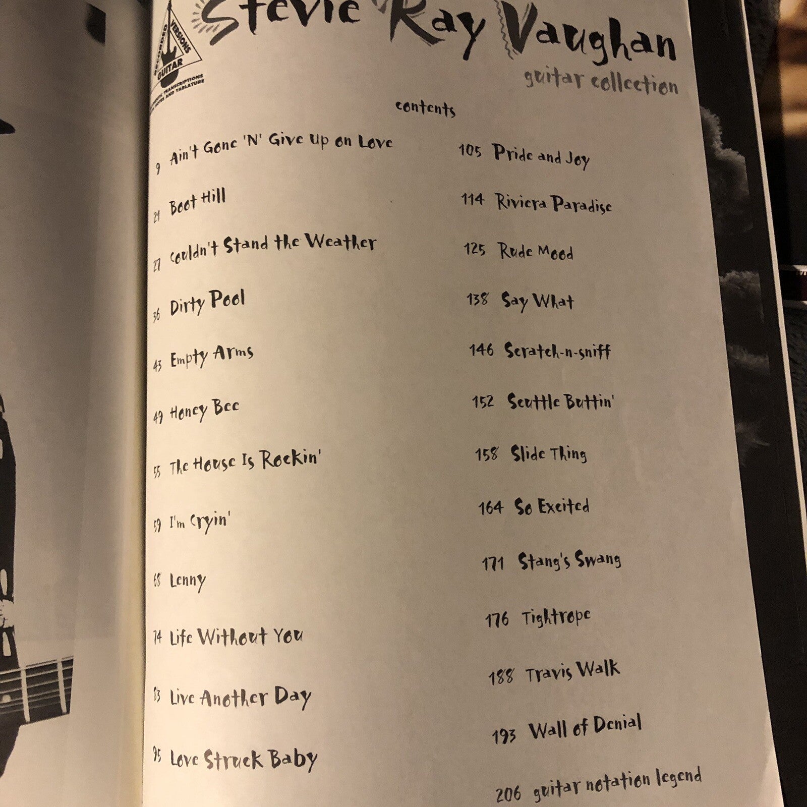 The Stevie Ray Vaughan Guitar Collection (Paperback) Used But In Great Condition