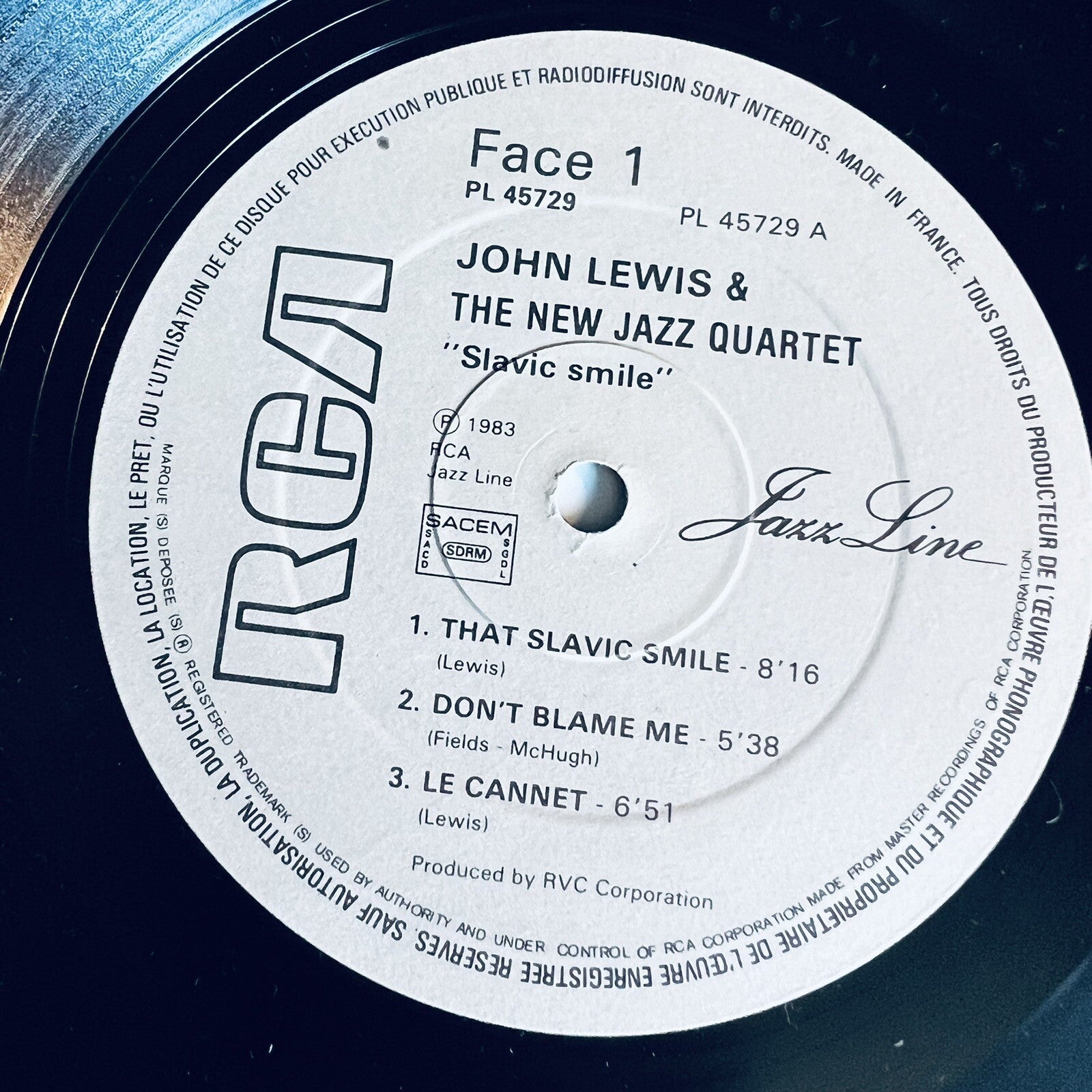 JOHN LEWIS & THE NEW JAZZ QUARTET: slavic smile RCA 12" LP