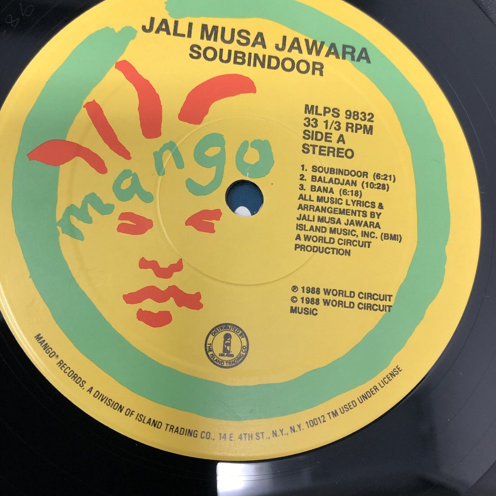 Jali Musa Jawara SOUBINDOOR Vinyl LP Record VG+