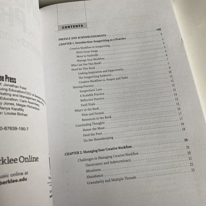 SONGWRITING IN OROACRXE IS: Notebooks,Journals, Logs, Lists by Mark Simos NEW