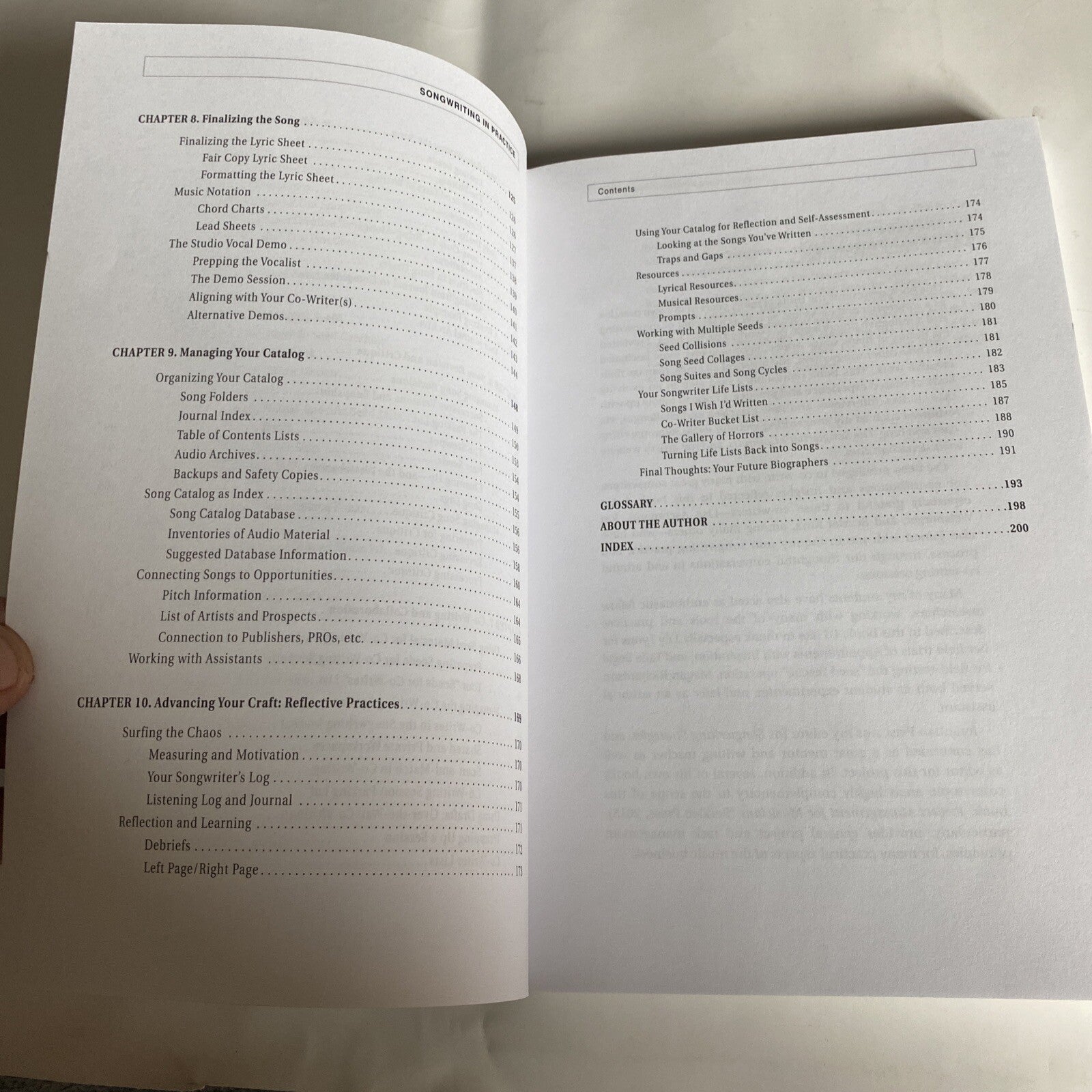 SONGWRITING IN OROACRXE IS: Notebooks,Journals, Logs, Lists by Mark Simos NEW