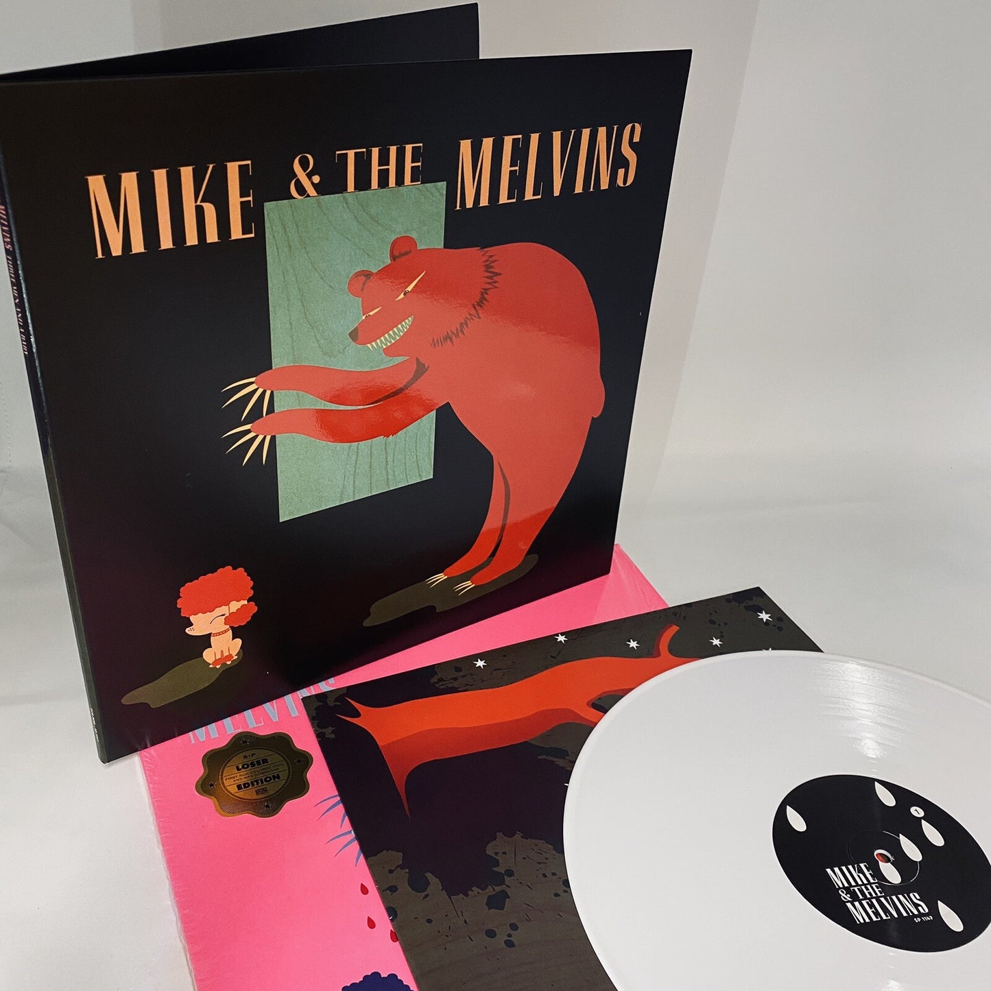 Mike & The Melvins THREE MEN AND A BABY Color Vinyl LP Record LOSER NM