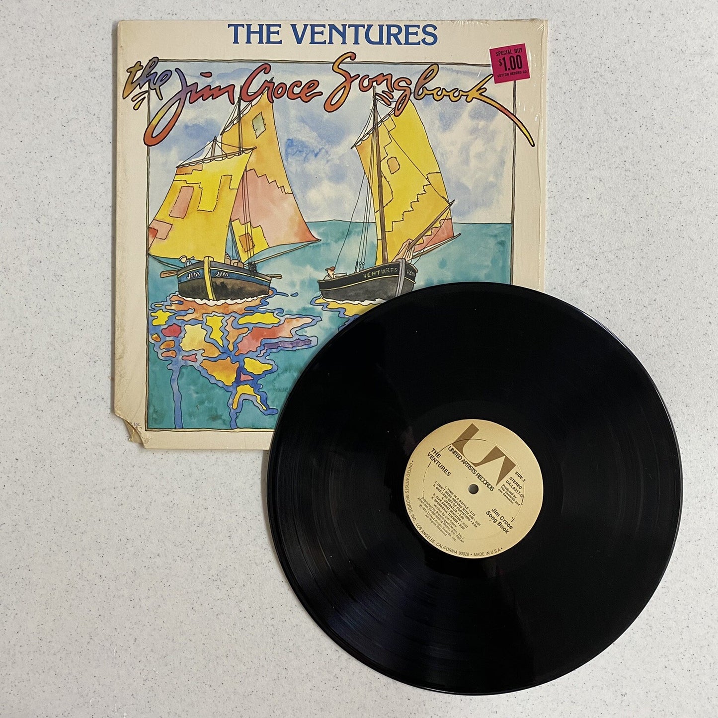 The Ventures THE JIM CROCE SONGBOOK Vinyl LP Record 1974 VG+