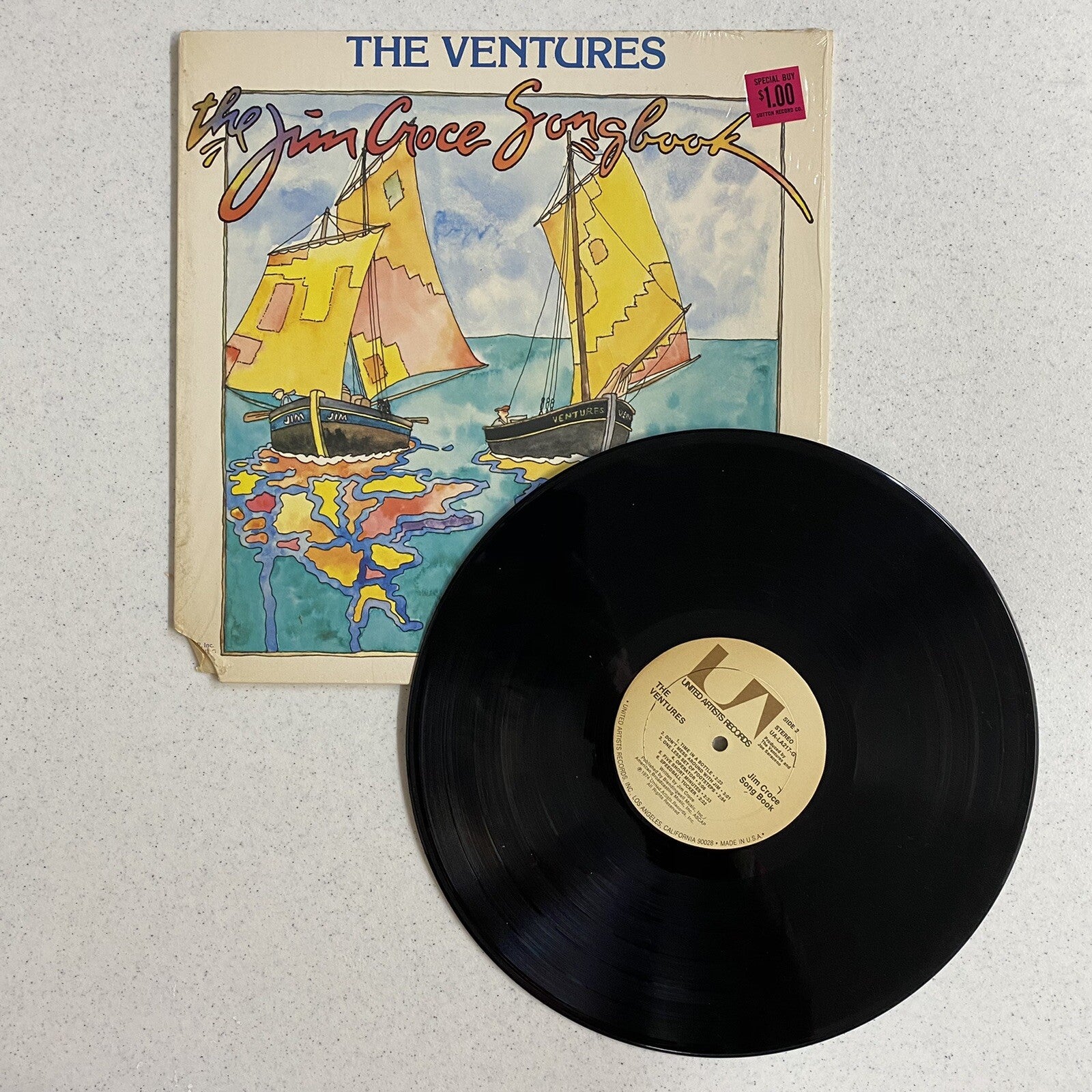 The Ventures THE JIM CROCE SONGBOOK Vinyl LP Record 1974 VG+