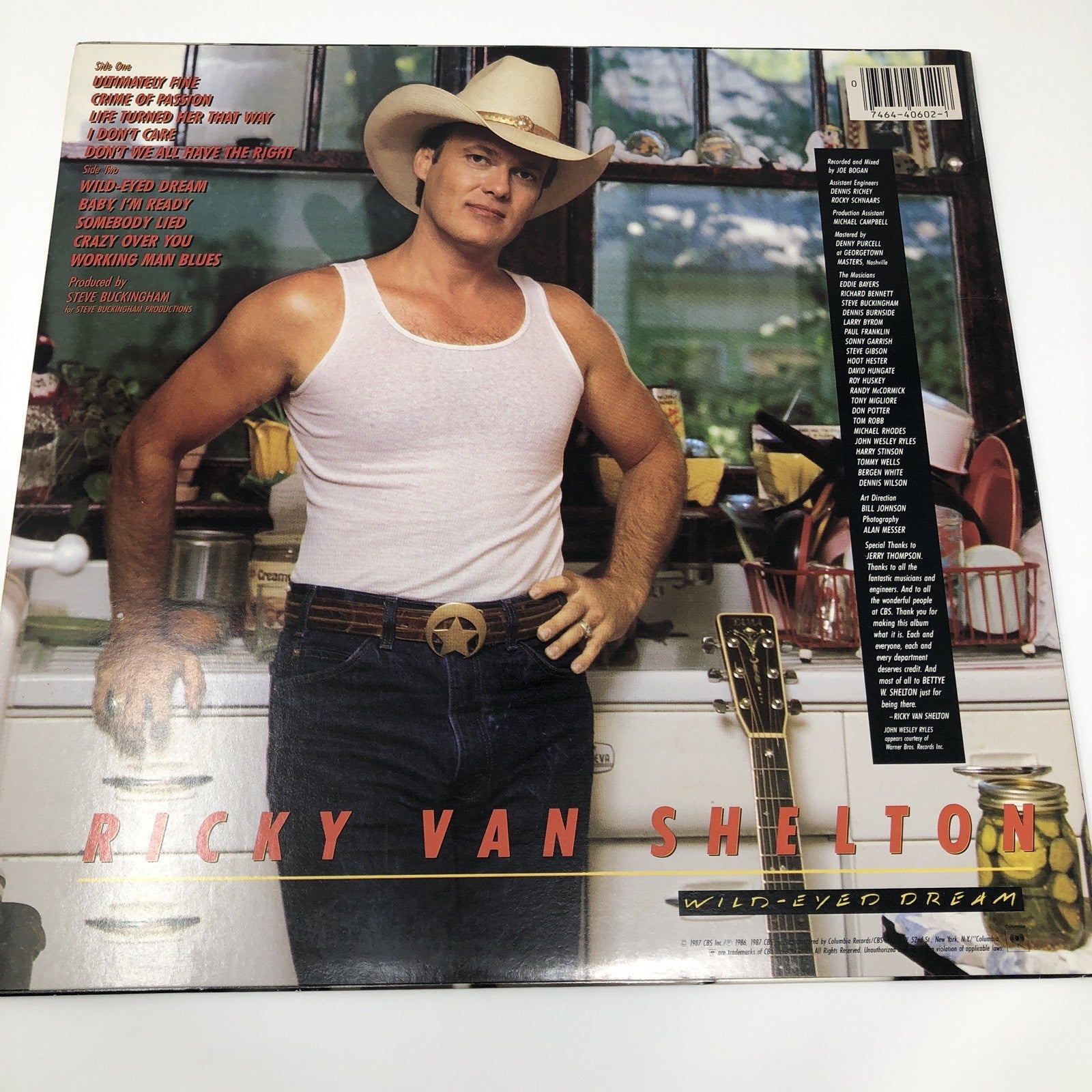 Ricky Van Shelton WILD EYED DREAM Vinyl LP Record VG+ 1987