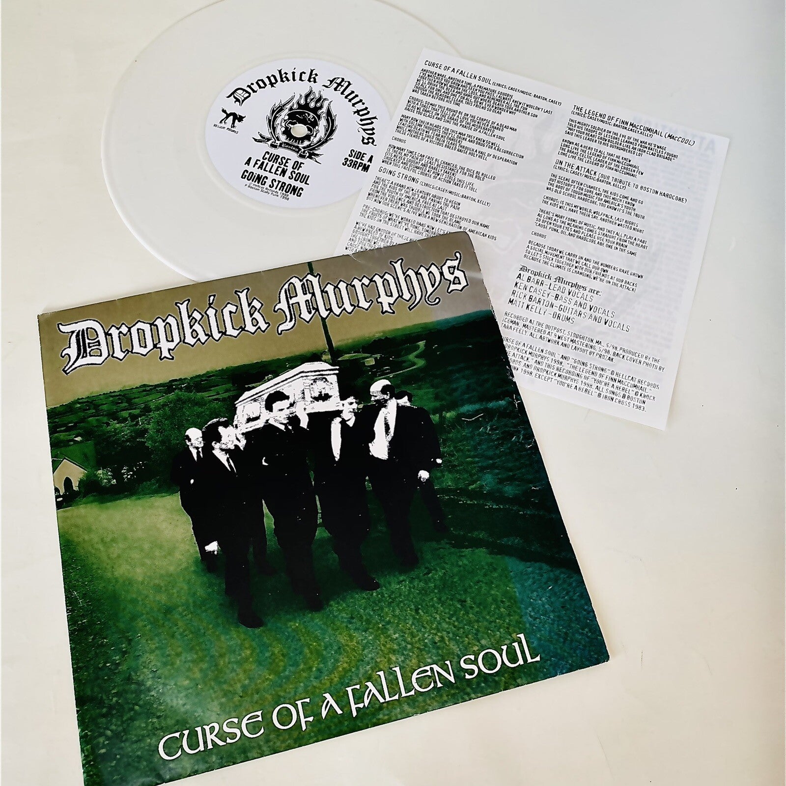 Dropkick Murphys CURSE OF A FALLEN SOUL White Vinyl 7” EP VG+