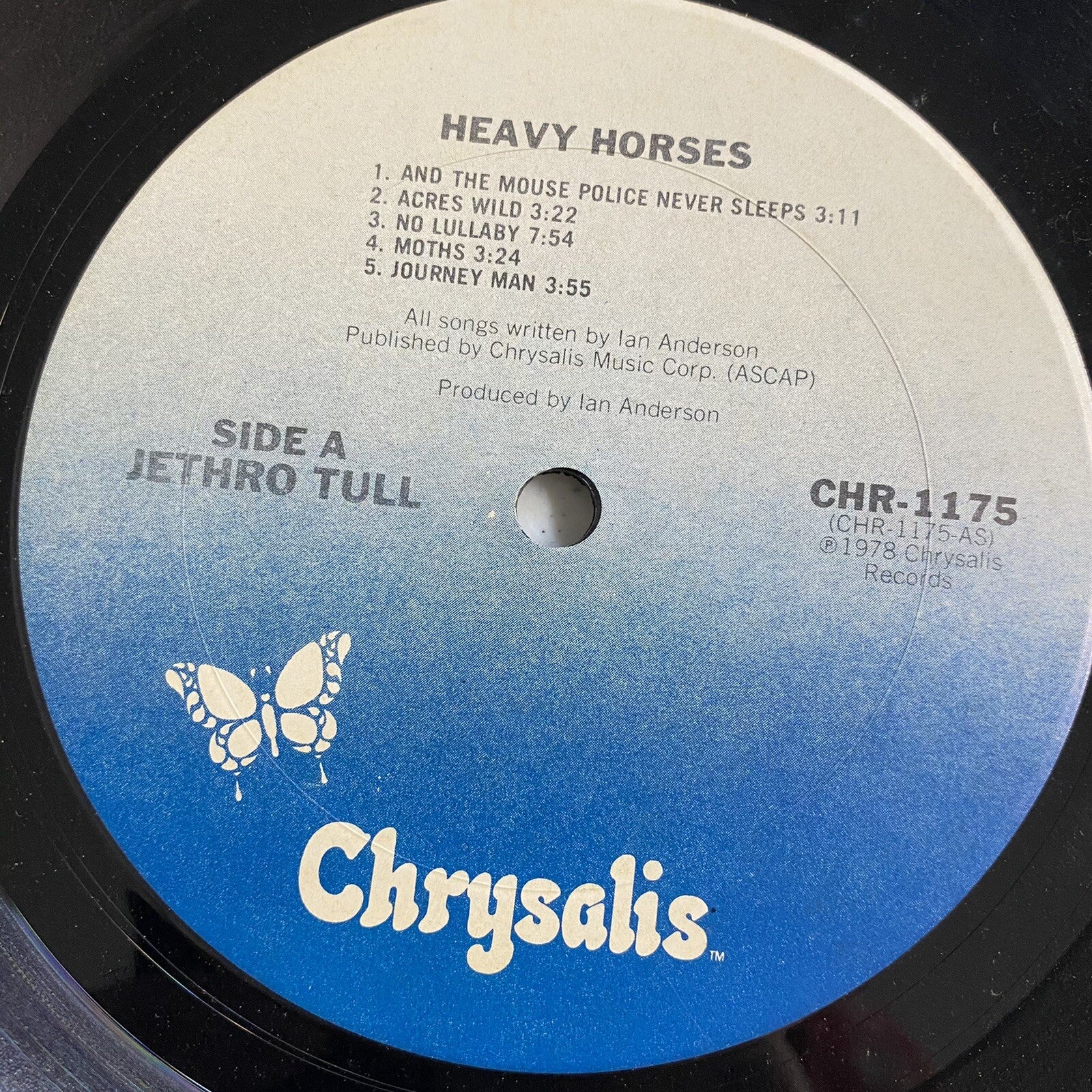 Jethro Tull HEAVY HORSES Vinyl LP Record VG+/VG CHR 1175 Prog Rock Folk