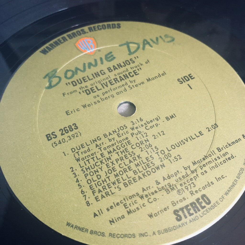 "DELIVERANCE" & "DUELING BANJOS" Vinyl LP Record (1973, BS-2683) VG