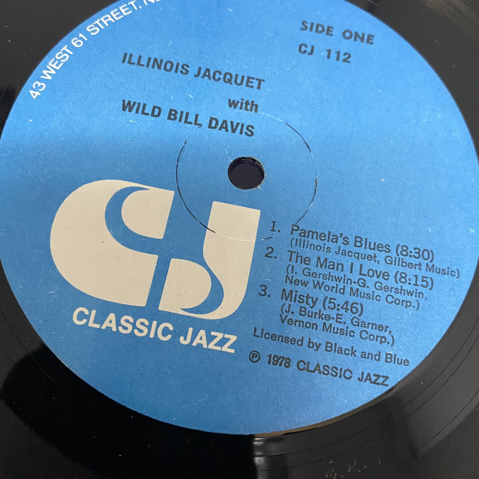 Illinois Jacquet WITH WILD BILL DAVIS Vinyl LP Record VG+ 