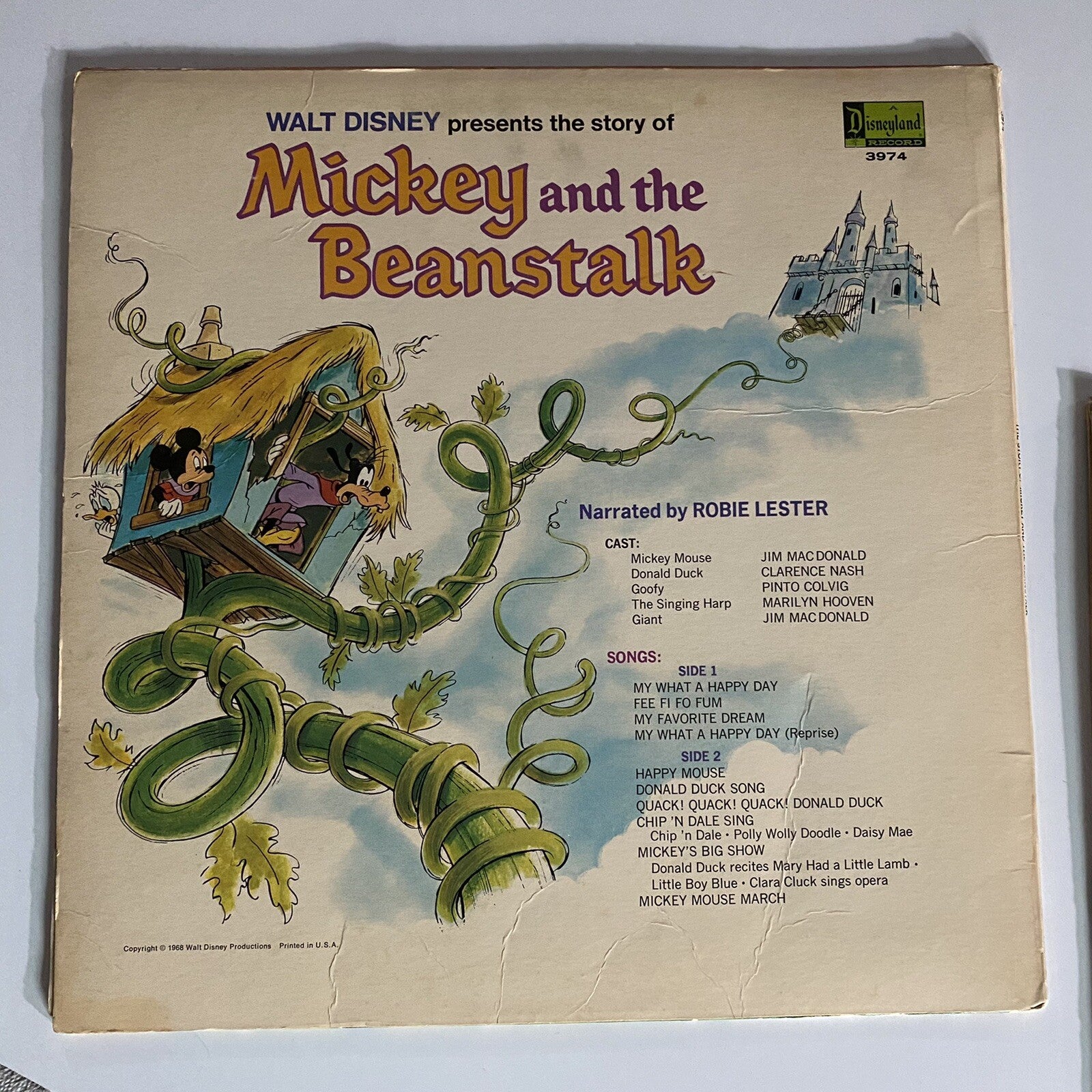 7 Walt Disney Vinyl Record Bundle/Bambi /Alice Wonderland / Pinocchio & more VG+
