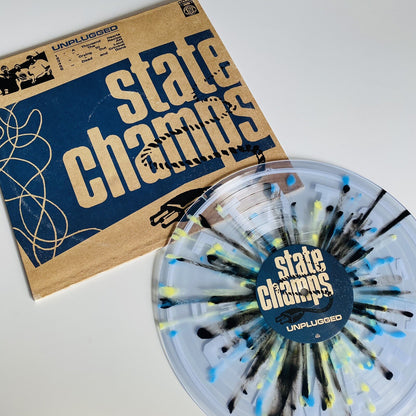 State Champs UNPLUGGED Clear Blue Yellow Black Splatter Vinyl LP Record MINT