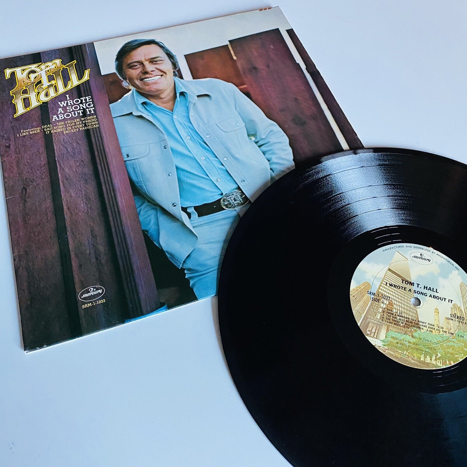 Tom T. Hall I WROTE A SONG ABOUT IT Vinyl LP Record 1975 VG+
