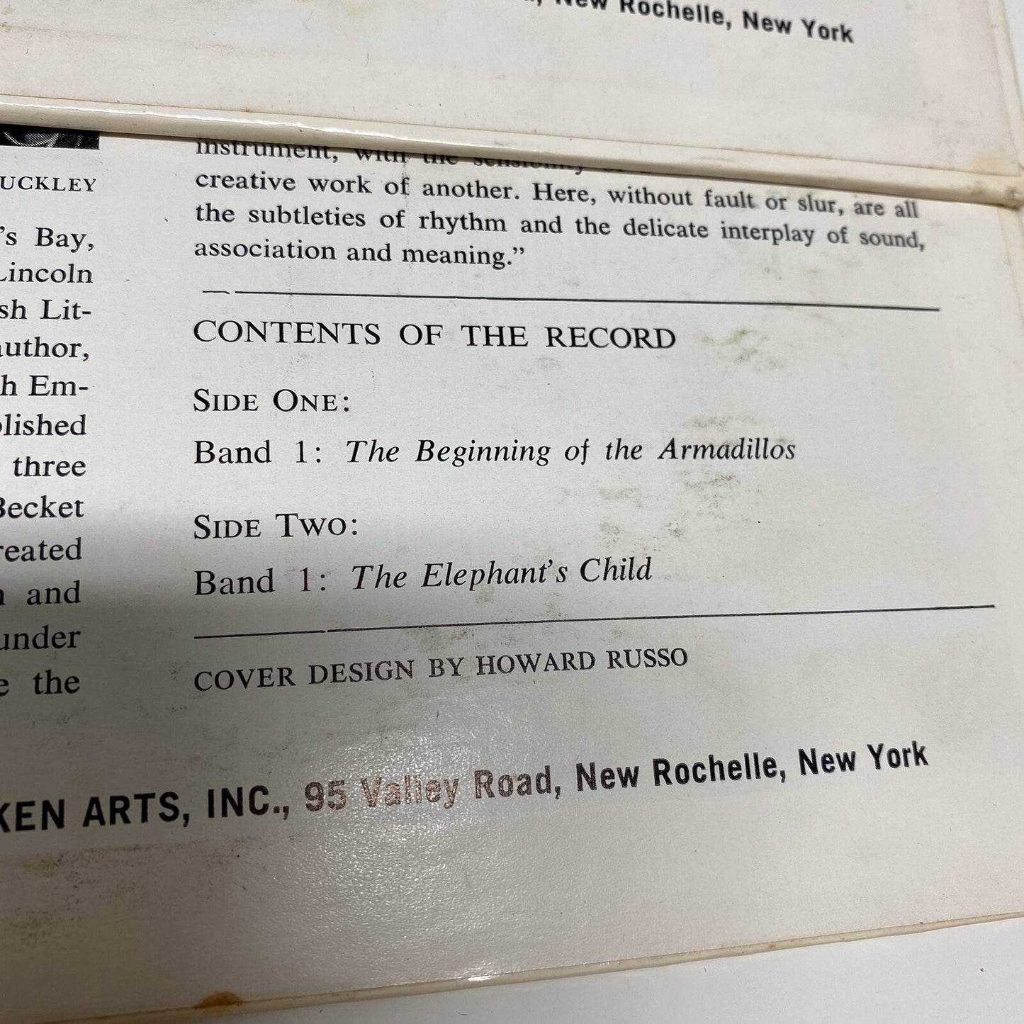 Just So Stories Vol 1 & 2 Vinyl LP Record SPOKEN ART VG