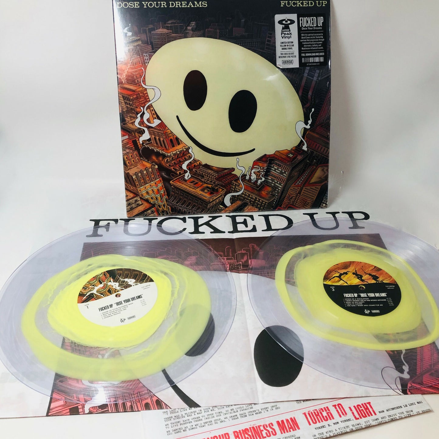 Fucked Up DOSE YOUR DREAMS MP3s & Poster Colored Vinyl 2xLP  NEW & SEALED