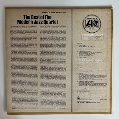 Modern Jazz Quartet BEST OF Vinyl LP Record VG