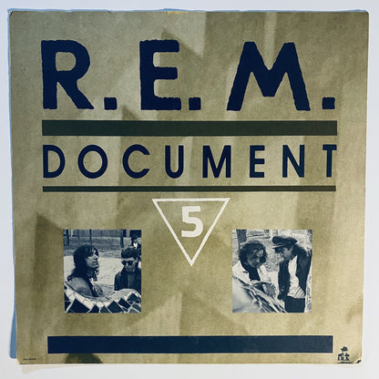 R.E.M. Document PROMO COPY VINYL LP RECORD + Retail Store Promo Flat VG+
