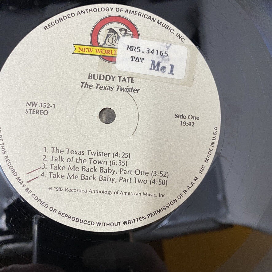 Buddy Tate THE TEXAS TWISTER Vinyl LP Record NEW WORLD RE VG+