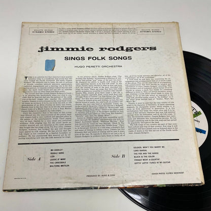 Jimmie Rodgers SINGS FOLK SONGS Vinyl LP Record VG+