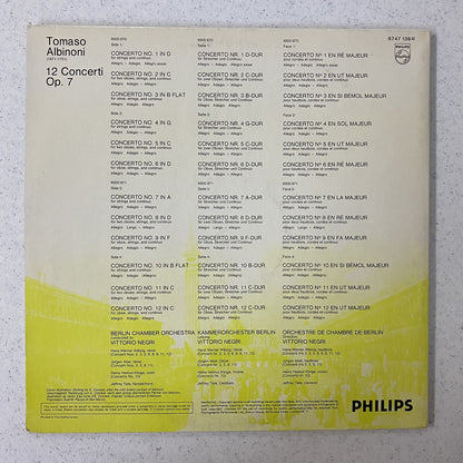 ALBINONI 12 CONCERTI OP.7 Vinyl 2xLP Records NETHERLANDS IMPORTVG++