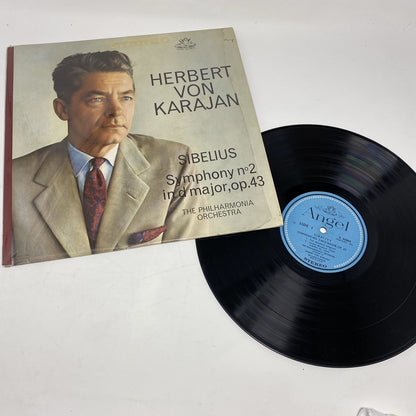 Herbert Von Karajan SIBELIUS SYMPHONY NO. 2 IN D MAJOR OP 43 Vinyl LP Record VG+