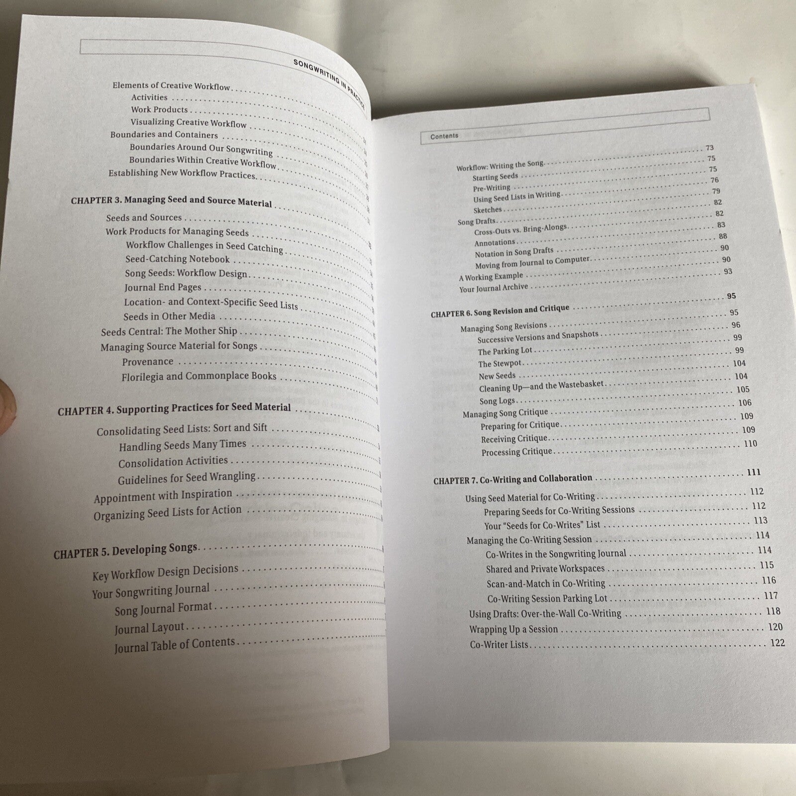 SONGWRITING IN OROACRXE IS: Notebooks,Journals, Logs, Lists by Mark Simos NEW