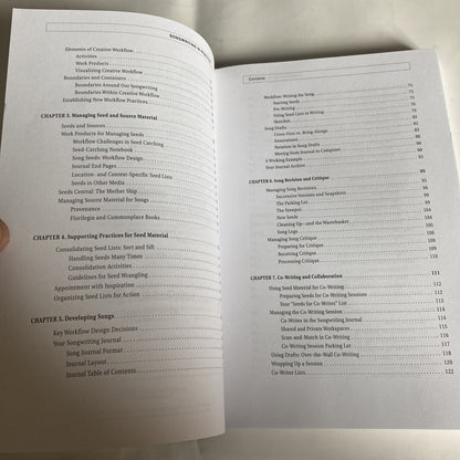 SONGWRITING IN OROACRXE IS: Notebooks,Journals, Logs, Lists by Mark Simos NEW