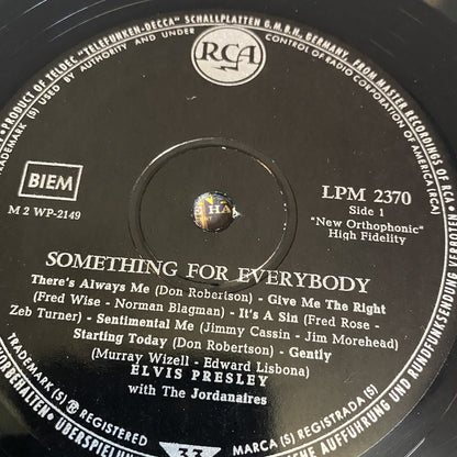 Elvis Presley SOMETHING FOR EVERYBODY Vinyl LP Record VG+/VG