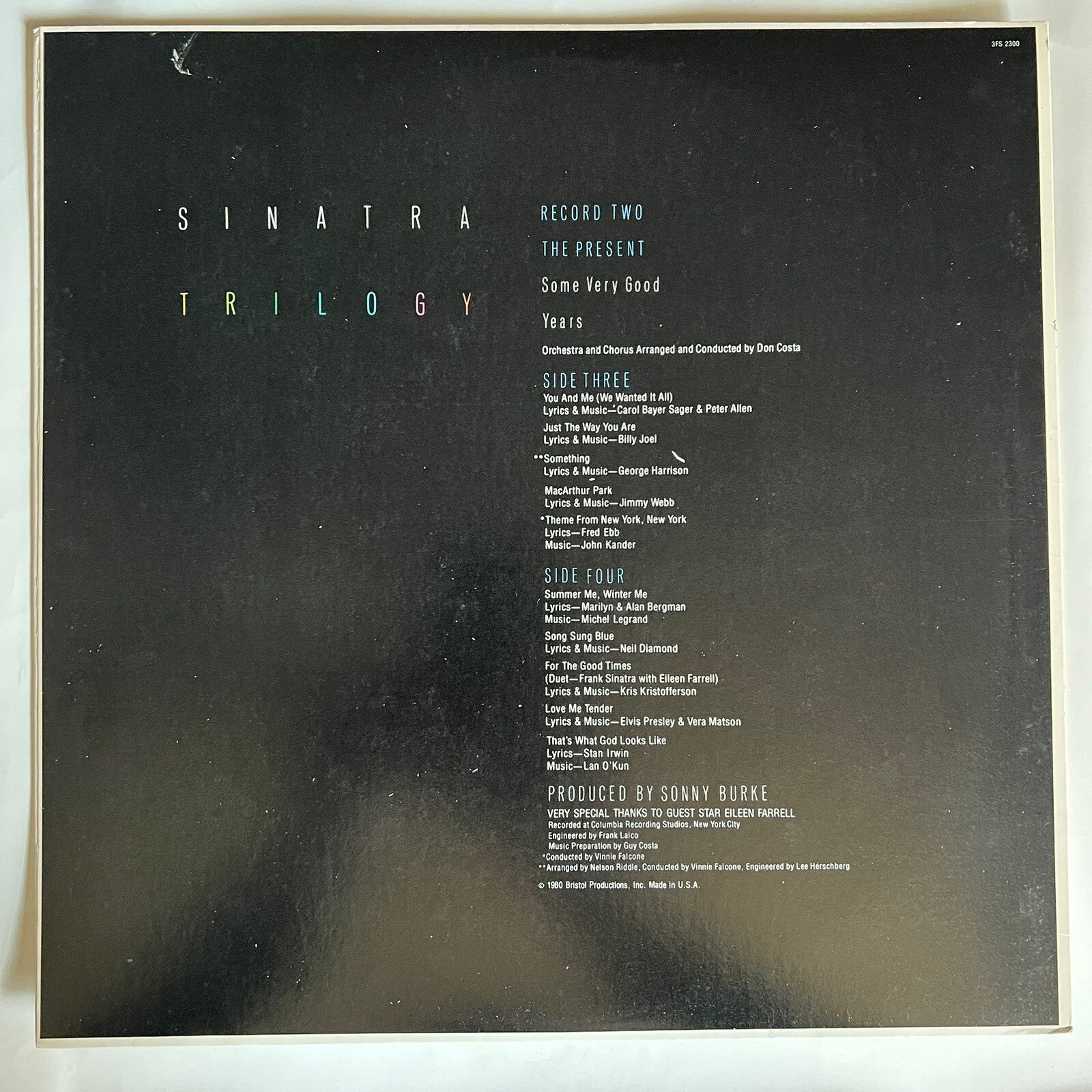 Frank Sinatra SINATRA TRILOGY PAST PRESENT FUTURE Vinyl 3xLP Record VG+