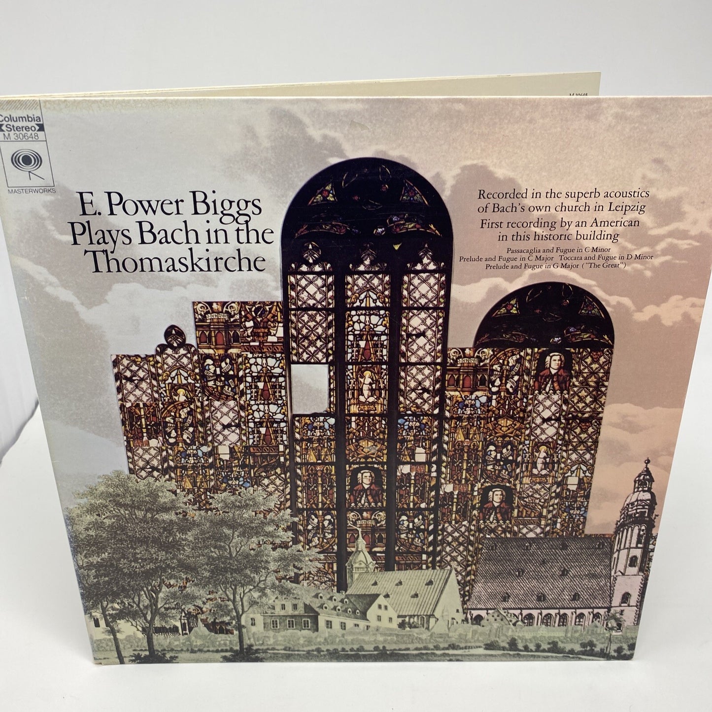 E. POWER BIGGS - Plays Bach in the Thomaskirche VINYL LP RECORD VG+ KM 30648